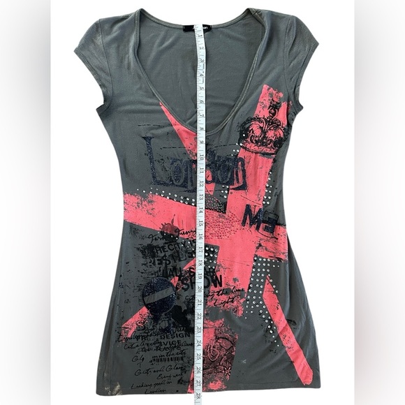 Jane Norman London Union Jack Graphic Tee – Women’s US 4 / Small - Picture 6 of 12